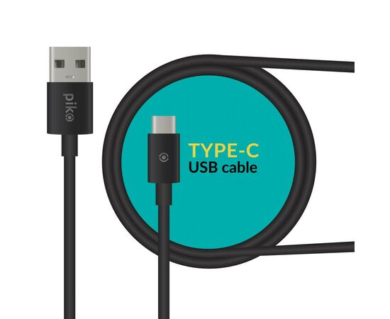 Дата кабель USB 2.0 AM to Type-C 2.0m CB-UT12 black Piko (1283126493850)