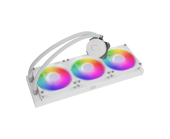 Система водного охлаждения CoolerMaster MasterLiquid ML360L ARGB White Edition V2 (MLW-D36M-A18PW-RW), изображение 3 Система водного охлаждения CoolerMaster MasterLiquid ML360L ARGB White Edition V2 (MLW-D36M-A18PW-RW), изображение 3