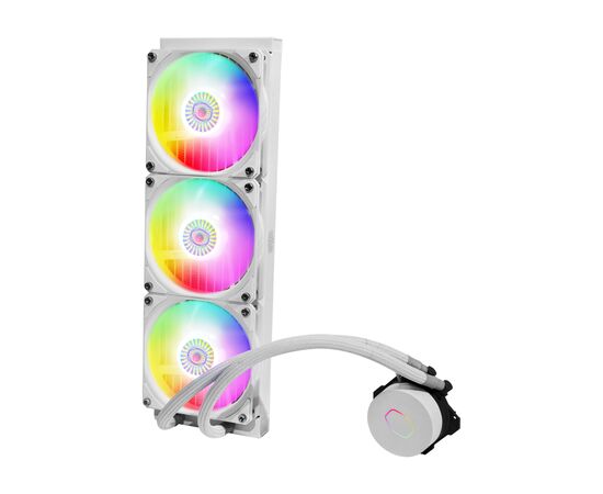 Система водного охлаждения CoolerMaster MasterLiquid ML360L ARGB White Edition V2 (MLW-D36M-A18PW-RW), изображение 6 Система водного охлаждения CoolerMaster MasterLiquid ML360L ARGB White Edition V2 (MLW-D36M-A18PW-RW), изображение 6