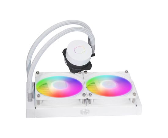 Система водного охлаждения CoolerMaster MasterLiquid ML240L ARGB White Edition V2 (MLW-D24M-A18PW-RW), изображение 3 Система водного охлаждения CoolerMaster MasterLiquid ML240L ARGB White Edition V2 (MLW-D24M-A18PW-RW), изображение 3