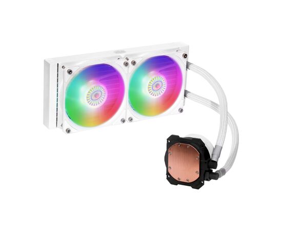 Система водного охлаждения CoolerMaster MasterLiquid ML240L ARGB White Edition V2 (MLW-D24M-A18PW-RW), изображение 4 Система водного охлаждения CoolerMaster MasterLiquid ML240L ARGB White Edition V2 (MLW-D24M-A18PW-RW), изображение 4