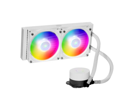Система водного охлаждения CoolerMaster MasterLiquid ML240L ARGB White Edition V2 (MLW-D24M-A18PW-RW), изображение 5 Система водного охлаждения CoolerMaster MasterLiquid ML240L ARGB White Edition V2 (MLW-D24M-A18PW-RW), изображение 5