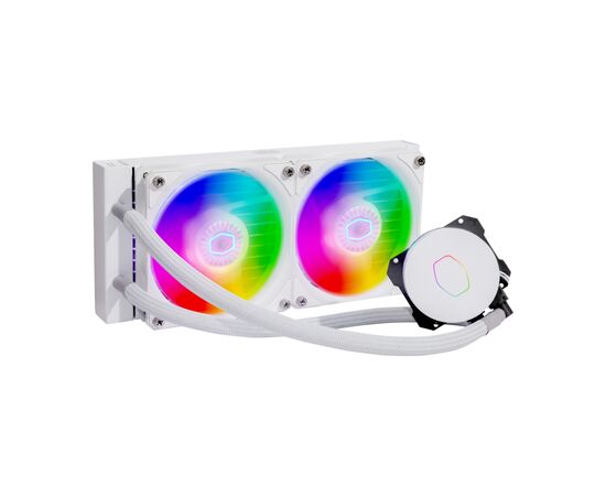 Система водного охлаждения CoolerMaster MasterLiquid ML240L ARGB White Edition V2 (MLW-D24M-A18PW-RW), изображение 6 Система водного охлаждения CoolerMaster MasterLiquid ML240L ARGB White Edition V2 (MLW-D24M-A18PW-RW), изображение 6