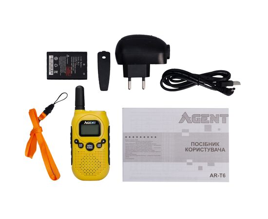 Портативная рация Agent AR-T6 Yellow PMR446 (AR-T6 Yellow), изображение 5 Портативная рация Agent AR-T6 Yellow PMR446 (AR-T6 Yellow), изображение 5