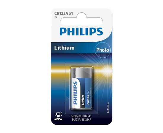Батарейка Philips CR 123A Lithium 3V *1 (CR123A/01B)