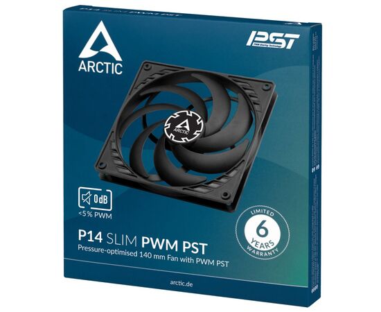 Кулер для корпуса Arctic P14 SLIM PWM PST (ACFAN00268A), изображение 5 Кулер для корпуса Arctic P14 SLIM PWM PST (ACFAN00268A), изображение 5