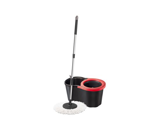 Комплект для прибирання Planet Household Spin Mop Joy чорний з червоним 16 л (12017)