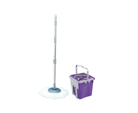 Комплект для прибирання Planet Household Spin Mop Telescopic пурпурний 9 л (6847)