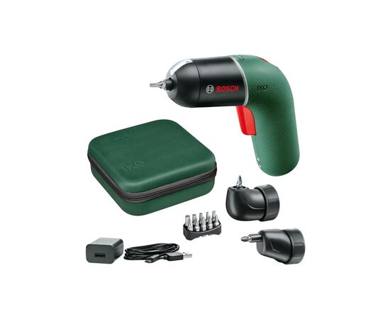 Викрутка акумуляторна Bosch IXO VI (full), 4.5 Нм, 10 біт, 2 насадки, кейс (0.603.9C7.122), зображення 7 Викрутка акумуляторна Bosch IXO VI (full), 4.5 Нм, 10 біт, 2 насадки, кейс (0.603.9C7.122), зображення 7