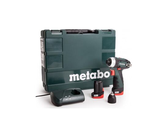 Шуруповерт Metabo PowerMaxxBS, 10.8 В, 2х2.0Аг, кейс (600080500), изображение 3 Шуруповерт Metabo PowerMaxxBS, 10.8 В, 2х2.0Аг, кейс (600080500), изображение 3