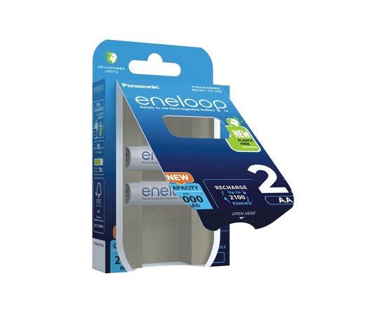 Аккумулятор Panasonic Eneloop AA 2000mAh NI-MH * 2 (BK-3MCDE/2BE), изображение 2