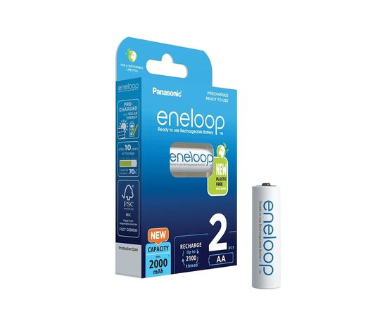 Аккумулятор Panasonic Eneloop AA 2000mAh NI-MH * 2 (BK-3MCDE/2BE), изображение 4