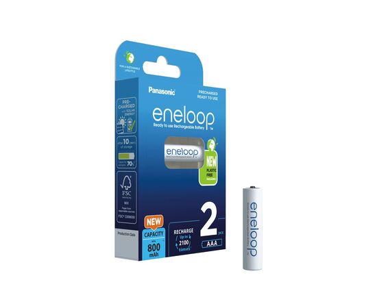 Аккумулятор Panasonic Eneloop AAA 800mAh NI-MH * 2 (BK-4MCDE/2BE), изображение 4