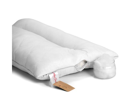 Подушка MirSon ортопедическая Deluxe Eco Silver 181 Средняя 50x70 см (2200000398529), изображение 3 Подушка MirSon ортопедическая Deluxe Eco Silver 181 Средняя 50x70 см (2200000398529), изображение 3
