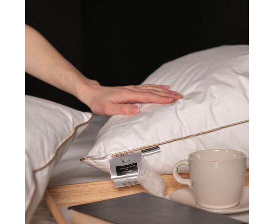 Подушка MirSon пухова Hand Made De Luxe White 903 низька 60x60 (2200000555717), зображення 11