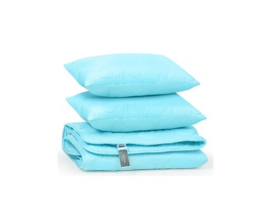 Ковдра MirSon Набір BamBoo №1685 Eco Light Blue Ковдра 140х205 + подушки 2 (2200002655590), зображення 4 Ковдра MirSon Набір BamBoo №1685 Eco Light Blue Ковдра 140х205 + подушки 2 (2200002655590), зображення 4