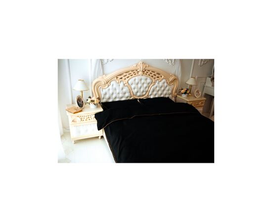 Постільна білизна MirSon Сатин Premium Corner Black Pearl 143х210 (2200001484306), зображення 2