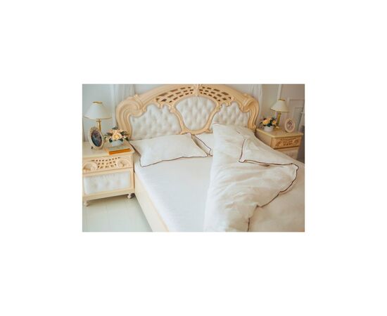 Постельное белье MirSon Сатин Corner Moko White 220х240 - King Size (2200001484481)