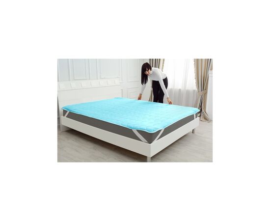 Наматрацник MirSon Eco Light №1713 EcoSilk Air-line на резинці по кутках Blue 80x200 см (2200002888424), зображення 6 Наматрацник MirSon Eco Light №1713 EcoSilk Air-line на резинці по кутках Blue 80x200 см (2200002888424), зображення 6