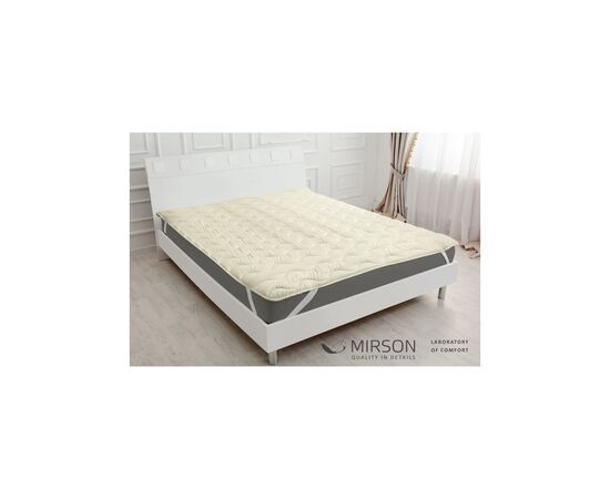 Наматрасник MirSon Eco Light №1726 Silk Air-line на резинке по углам Pink 120x190 см (2200002891066)