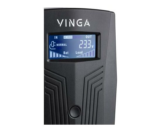 Источник бесперебойного питания Vinga LCD 800VA plastic case (VPC-800P), изображение 2 Источник бесперебойного питания Vinga LCD 800VA plastic case (VPC-800P), изображение 2