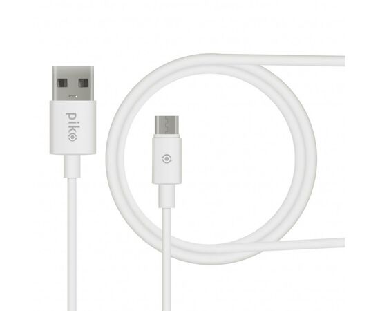 Дата кабель USB 2.0 AM to Micro 5P 1.2m white Piko (1283126496172)