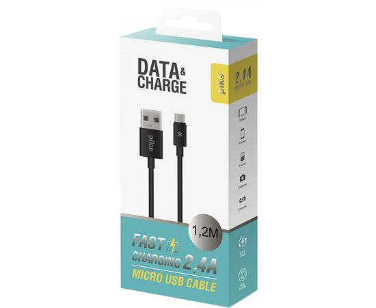 Дата кабель USB 2.0 AM to Micro 5P 1.2m black Piko (1283126494918), изображение 2 Дата кабель USB 2.0 AM to Micro 5P 1.2m black Piko (1283126494918), изображение 2