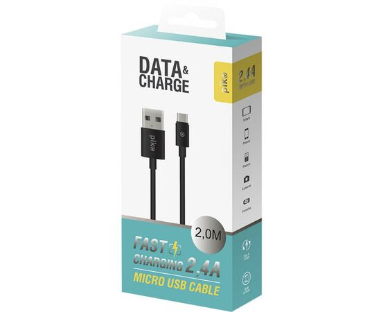 Дата кабель USB 2.0 AM to Micro 5P 2.0m black Piko (1283126493881), изображение 2