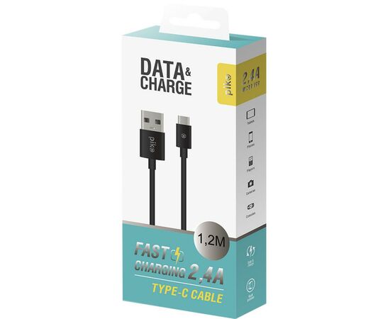 Дата кабель USB 2.0 AM to Type-C 1.2m black Piko (1283126489174), изображение 2 Дата кабель USB 2.0 AM to Type-C 1.2m black Piko (1283126489174), изображение 2