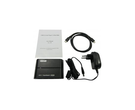 Концентратор ST-Lab USB 3.1 Gen2 Type-C - 4x USB-Type-A, Power Adapter 5V/2A (U-1690), изображение 5 Концентратор ST-Lab USB 3.1 Gen2 Type-C - 4x USB-Type-A, Power Adapter 5V/2A (U-1690), изображение 5