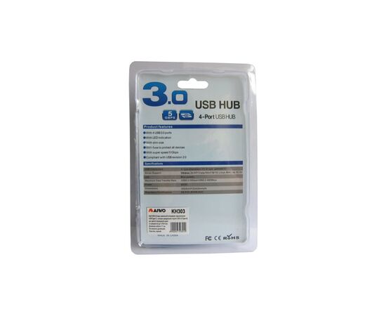 Концентратор Maiwo USB Type-C to 4х USB3.0 cable 29 cm (KH303), изображение 3 Концентратор Maiwo USB Type-C to 4х USB3.0 cable 29 cm (KH303), изображение 3