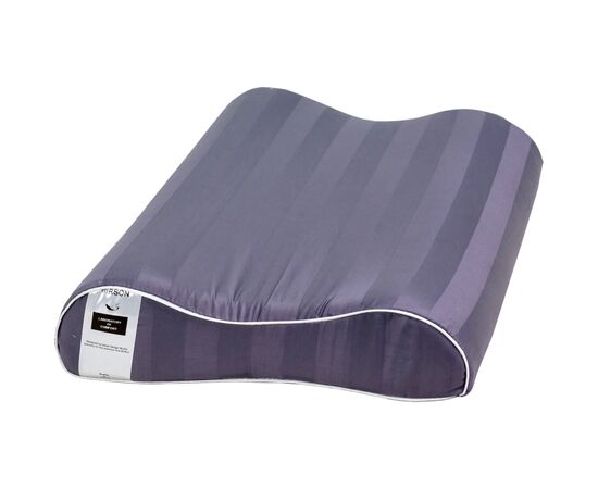 Подушка MirSon ортопедическая №6005 Noble stripe Graphite 58х40х10.5 (2200003260878)