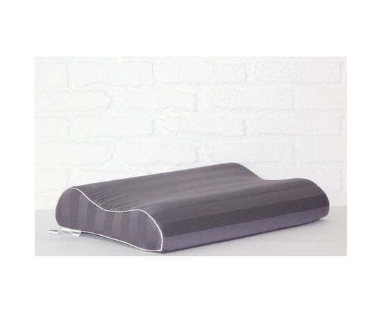 Подушка MirSon ортопедическая №6026 Noble stripe Graphite Aero 58х40х10.5 (2200003261462), изображение 3 Подушка MirSon ортопедическая №6026 Noble stripe Graphite Aero 58х40х10.5 (2200003261462), изображение 3