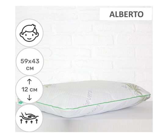 Подушка MirSon ортопедическая №6060 Green nature Alberto Men 59х43х12 (2200003261851), изображение 2 Подушка MirSon ортопедическая №6060 Green nature Alberto Men 59х43х12 (2200003261851), изображение 2