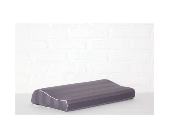 Подушка MirSon ортопедическая №6110 Noble stripe Graphite Kiddy Boy 50х29х5 (2200003262643), изображение 3