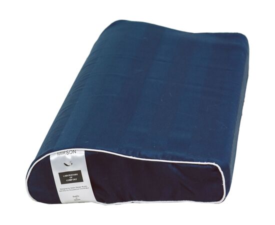 Подушка MirSon ортопедична 6111 Noble stripe Blue sea Kiddy Boy 50х29х5/8 (2200003262650)