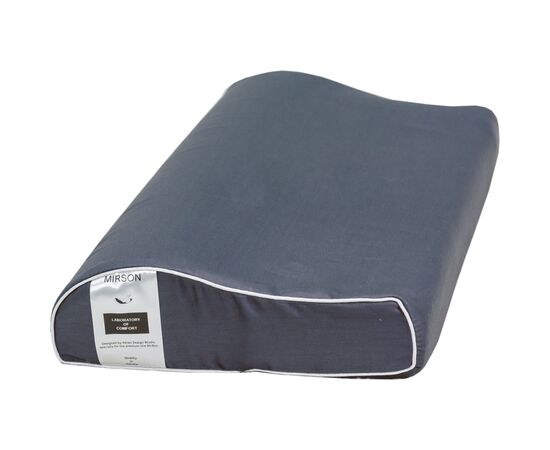 Подушка MirSon ортопедическая №6112 Delicate satin Iron grey Kiddy Boy 50х2 (2200003262667)