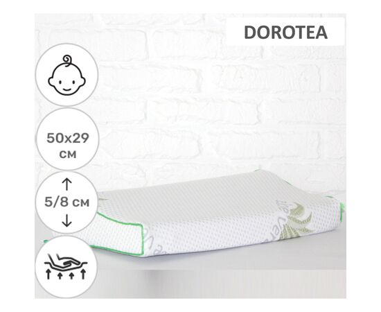 Подушка MirSon ортопедическая №6122 Green nature Dorotea Kiddy 50х29х5 / 8 (2200003262766), изображение 2