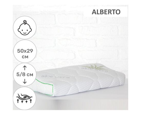 Подушка MirSon ортопедическая №6123 Green nature Alberto Kiddy 50х29х5 / 8 (2200003262773), изображение 2