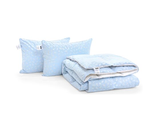 Ковдра MirSon Набір №2147 Bio-Blue Зима 50% пух ковдра 200х220 + подушки (2200003024739), зображення 3