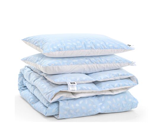 Ковдра MirSon Набір №2161 Bio-Blue Зима 90% пух ковдра 140х205+подушки (2200003022353), зображення 3 Ковдра MirSon Набір №2161 Bio-Blue Зима 90% пух ковдра 140х205+подушки (2200003022353), зображення 3