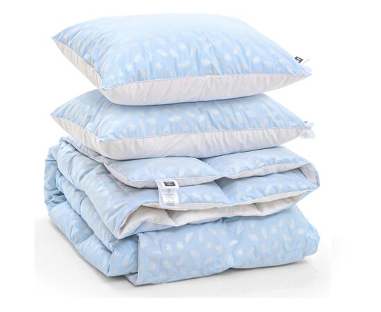 Одеяло MirSon Набор №2165 Bio-Blue Зима 90% одеяло 200х220+подушки (2200003025453), изображение 3 Одеяло MirSon Набор №2165 Bio-Blue Зима 90% одеяло 200х220+подушки (2200003025453), изображение 3