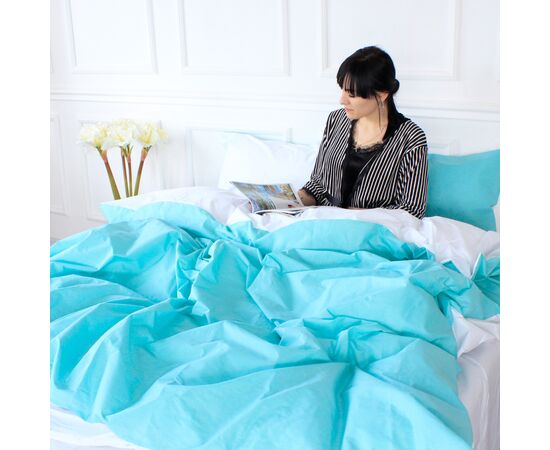 Постільна білизна MirSon Ranforce Elite White-Mint 143х210х2 (2200004681863), зображення 2 Постільна білизна MirSon Ranforce Elite White-Mint 143х210х2 (2200004681863), зображення 2