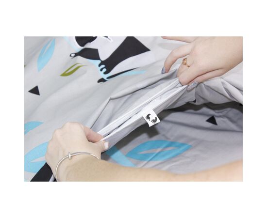 Постельное белье MirSon Бязь Ranforce Elite 17-0504 Panda is gray Односпальный (2200004665849), изображение 3