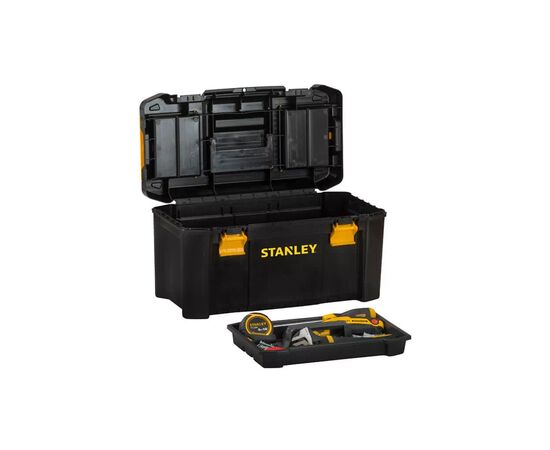 Ящик для инструментов Stanley ESSENTIAL, 480х250х250 мм (19), пластиковый (STST1-75520), изображение 2 Ящик для инструментов Stanley ESSENTIAL, 480х250х250 мм (19), пластиковый (STST1-75520), изображение 2