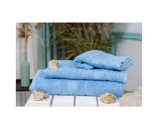 Полотенце MirSon набор банный №5002 SoftNess Cornflower 50x90, 70x140, 100x15 (2200003182620)