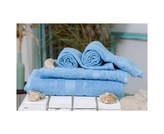 Полотенце MirSon набор банный №5002 SoftNess Cornflower 40x70, 50x90, 70x140, (2200003183269)