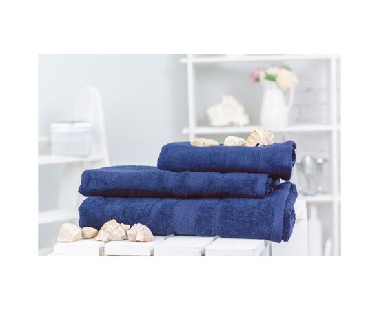 Полотенце MirSon набор банный №5003 SoftNess Darkblue 50x90, 70x140, 100x150 (2200003182637)