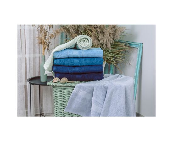Полотенце MirSon набор банный №5022 SoftNes Azure 70x140 см 6 шт (2200003181098), изображение 3