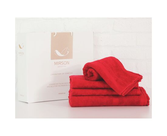 Рушник MirSon набір банний 5070 Elite SoftNess Bordo 40х70, 50х90, 70х140, (2200003975628)